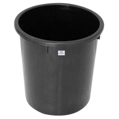 Heart Home 3 Pieces Plastic Tub, Dustbin & Stool Set (Black)