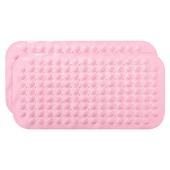 Kuber Industries Bath Mat | PVC Bathroom Mat | Shower Bath Mat | Floor Tub Mat | Bathroom Mud Mat | Anti-Skid Shower Bathroom Mat | M-YSD-35C |Pack of 2| Pink