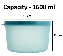 Kuber Industries Plastic 2 Pieces Kitchen Storage Spice Containers, Fridge Container, Food Utility Box, Food Storage Containers Jars 1600 Ml (Blue) - CTLTC44089