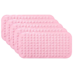 Kuber Industries Bath Mat | PVC Bathroom Mat | Shower Bath Mat | Floor Tub Mat | Bathroom Mud Mat | Anti-Skid Shower Bathroom Mat | M-YSD-35C |Pack of 5| Pink