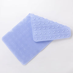 Kuber Industries Bath Mat | PVC Bathroom Mat | Shower Bath Mat | Floor Tub Mat | Bathroom Mud Mat | Anti-Skid Shower Bathroom Mat | L-YSD-C |Pack of 4|Sky Blue