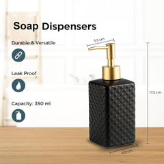 Kuber Industries Liquid Soap Dispenser | Handwash Soap Dispenser | Soap Dispenser for Wash Basin | Shampoo Dispenser Bottle | Bathroom Dispenser Bottle | Pack of 6 | ZX021GY | 350 ml | Gray