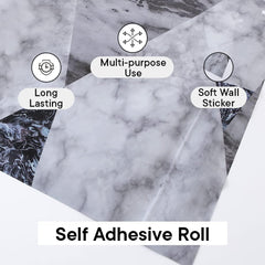 Kuber Industries PET Wallpaper for Walls and Furniture of The Living, Bedroom & Kitchen|Oilproof, Heat Resistant and Waterproof|DIY Marble Designer Wall Sticker |Set of 2 Rolls, 60cmx300cm(Pack of 6)