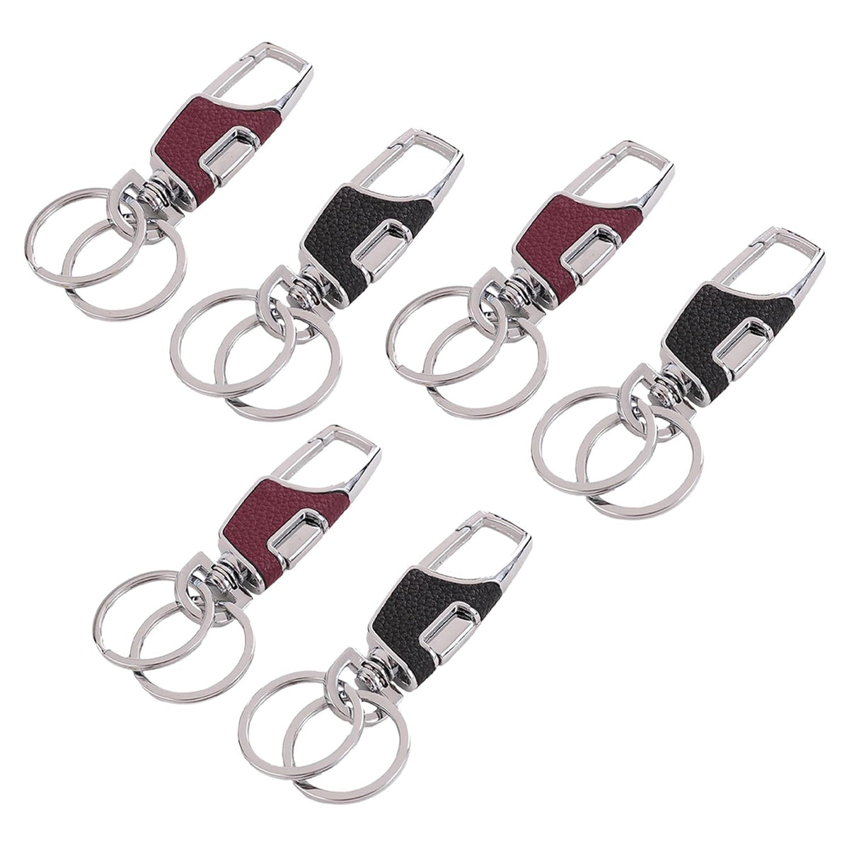 Kuber Industries Keychain/Keyring/Key Tag|Car Key Clip, Key Holder, Key Organizer|Pack of 6| (Multi)