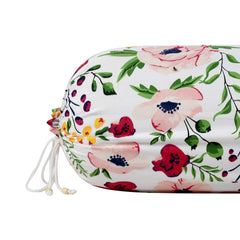 Kuber Industries Bolster Cover|Soft Bolster Pillow Cover For Bedroom, Living Room|Bolster Cover Set of 2|WHITE & PINK