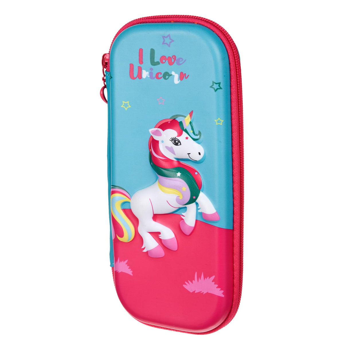 Heart Home Unicorn Pencil Pouch | School Pencil Case for Kids | Pen-Pencil Box for Kids | Geometry Box | Compass Box | School Stationery Supplies | Teal Green