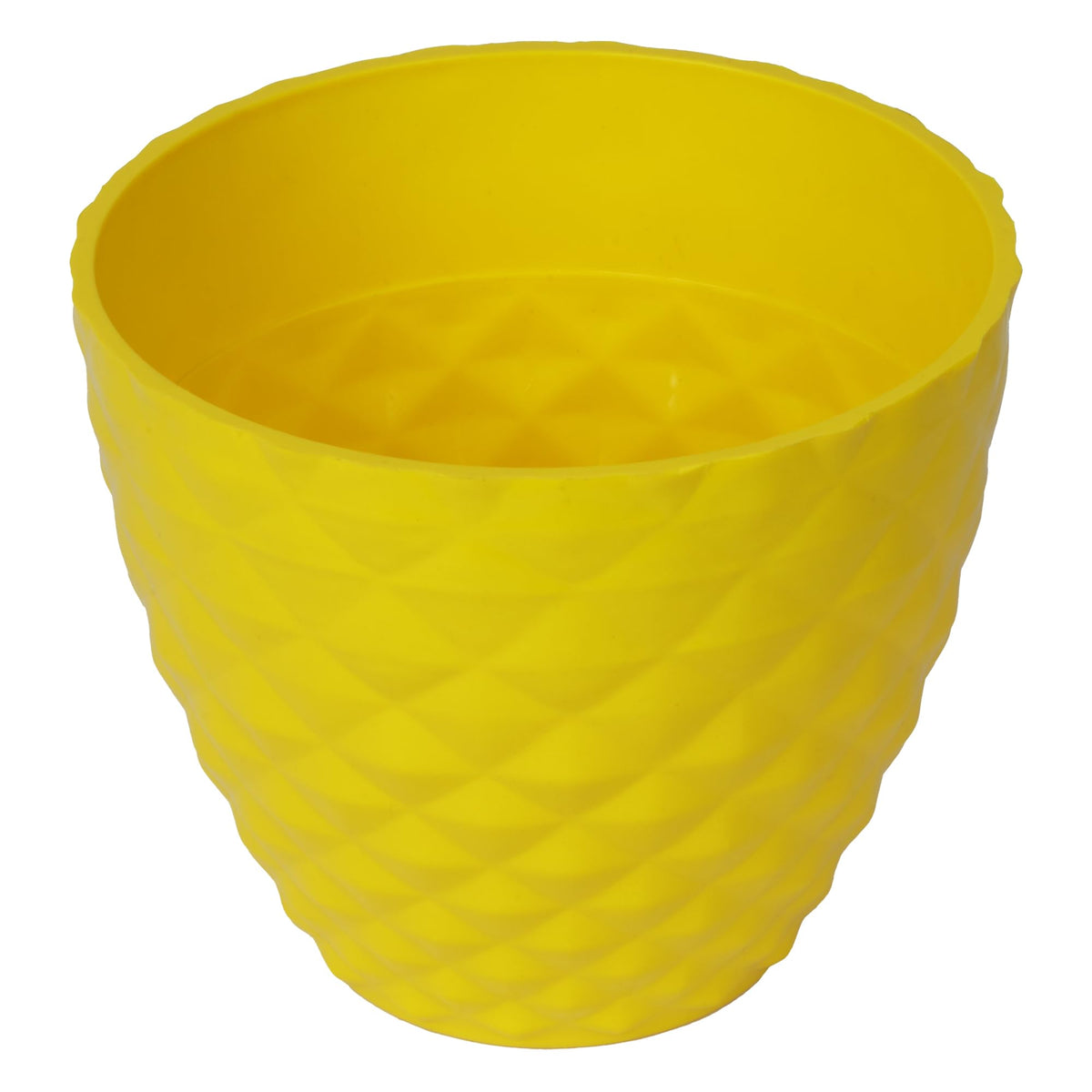 Heart Home Flower Pot | Flower Planter Pots for Indoor | Flower Pots for Outdoor | Pot for Garden & Balcony Flowering | Flower Plants Pot | Diamond Flower Pot | 6 Inch | Yellow