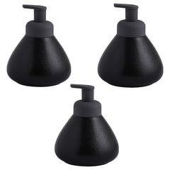Kuber Industries Liquid Soap Dispenser | Handwash Soap Dispenser | Soap Dispenser for Wash Basin | Shampoo Dispenser Bottle | Bathroom Dispenser Bottle | Pack of 3 | JY00019 | 360 ml | Black