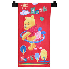 Heart Home Kids Bath Towel|Soft Cotton & Sides Stitched Baby Towel|Microfibered Winnie The Pooh and Piglet Pattern Toddler Towel,55x26 Inch,Pack of 2 (Red)