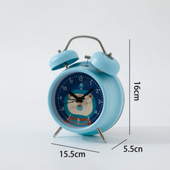 Kuber Industries Pack of 2 Timer Alarm Clock for Students & Heavy Sleepers | Study Table Watch for Kids Bedroom and Living Room | Cyan