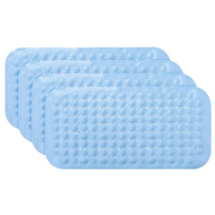 Kuber Industries Bath Mat | PVC Bathroom Mat | Shower Bath Mat | Floor Tub Mat | Bathroom Mud Mat | Anti-Skid Shower Bathroom Mat | M-YSD-35A |Pack of 4| Sky Blue