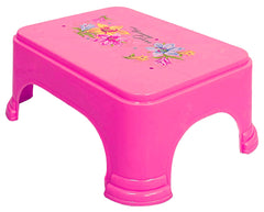 Kuber Industries Bathroom Stool|Plastic Stool for Bathroom|Anti-Slip with Strong Bearing|Pink|