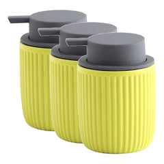 Kuber Industries Liquid Soap Dispenser | Handwash Soap Dispenser | Soap Dispenser for Wash Basin | Shampoo Dispenser Bottle | Bathroom Dispenser Bottle | 3 Piece | 320 ml | JY00162YW | Yellow