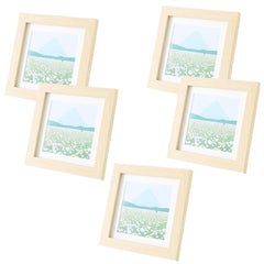 Kuber Industries Photo Frame For Home Décor|Use Horizontal & Vertical|Crystal Clear Glass|Perfect For Home, Office And Shop "18.2x18.2CM"-Pack of 5 (Natural)