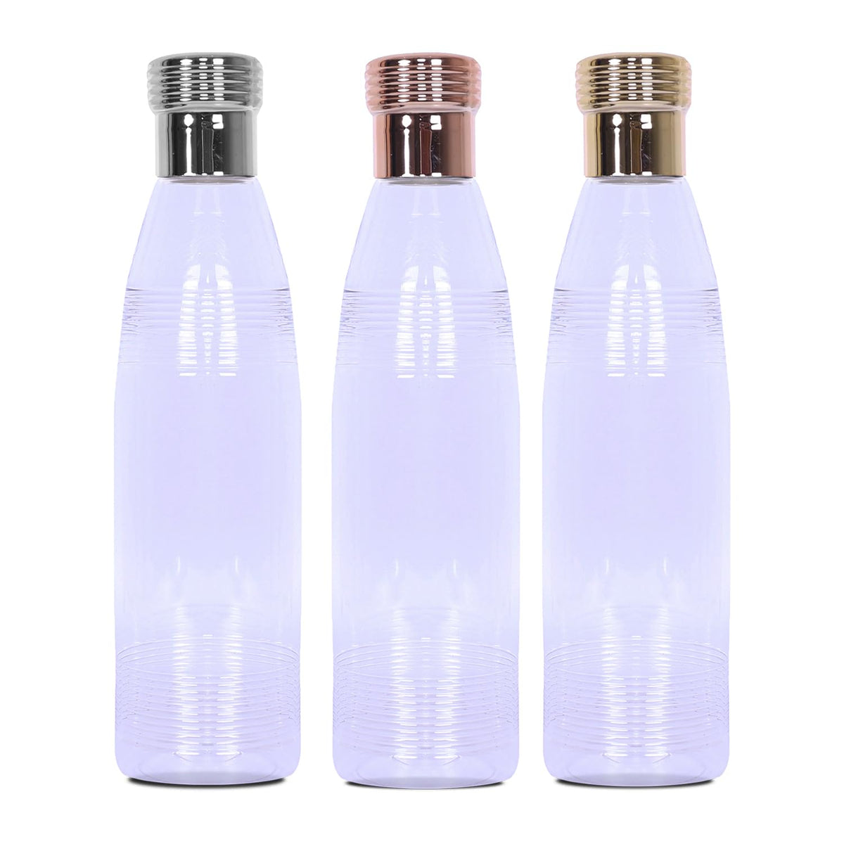 Heart Home Water Bottle | Plastic Water Bottles | Refrigerator Water Bottles | Fridge Water Bottles | Drinking Water Bottle | 1 LTR Water Bottle | Set of 3 | Transparent