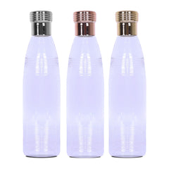 Heart Home Water Bottle | Plastic Water Bottles | Refrigerator Water Bottles | Fridge Water Bottles | Drinking Water Bottle | 1 LTR Water Bottle | Set of 3 | Transparent