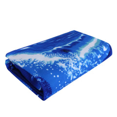 Kuber Industries Kids Bath Towel|Soft Cotton & Sides Stitched Baby Towel|Microfibered Super Absorbent Aquarium Pattern Towel for Infants,Toddler,55x26 Inch,Pack of 2 (Navy Blue)