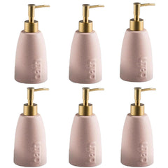 Kuber Industries Liquid Soap Dispenser | Handwash Soap Dispenser | Soap Dispenser for Wash Basin | Shampoo Dispenser Bottle | Bathroom Dispenser Bottle | Pack of 6 | ZX044PK | 320 ml | Pink