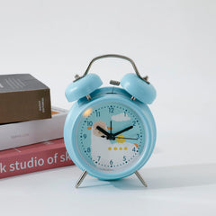 Kuber Industries Timer Alarm Clock for Students & Heavy Sleepers | Study Table Watch for Kids Bedroom and Living Room | Baby Blue