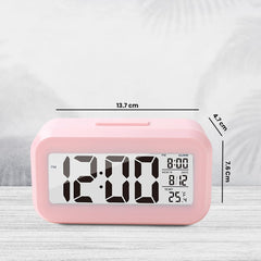 Kuber Industries ABS Battery Oprated Loud Digital Alarm Clock|Desk, Table Clock|Alarm Clock for Heavy Sleepers-Pack of 6 (Pink)