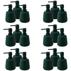 Kuber Industries Liquid Soap Dispenser | Handwash Soap Dispenser | Soap Dispenser for Wash Basin| Bathroom Dispenser Bottle | 18 Piece | Pack of 6 | 260 ml | JY00159GN | Green