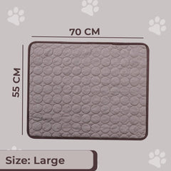 Kuber Industries Rectangular Dog & Cat Bed|Premium Cool Ice Silk and Polyester With Bottom Mesh|MultiUtility Self-Cooling Pad For Dog & Cat|Light-weight & Durable Dog Bed|ZQCJ001C-XL|Coffee(Pack Of 4)
