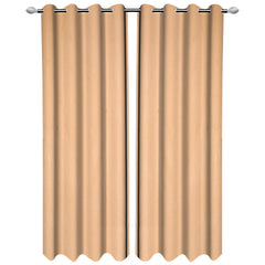 Kuber Industries 2 Pieces Polyester Eyelet Door Curtain 7 Feet (Gold) -CTKTC014230