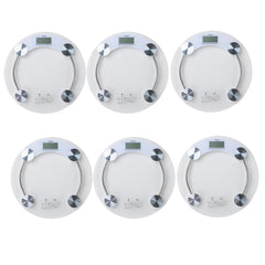 Kuber Industries Weighing Scale armoured glass|Weight Machine For Body Weight|Capicity "180" KG-Pack of 6 (Transparent)