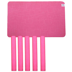 Heart Home Placemats Table Mats Easy to Clean PVC Place Mats for Dining, Set of 6 (Pink)