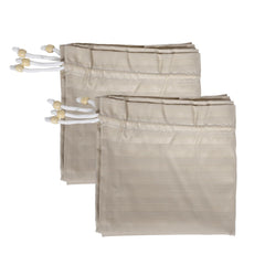 Kuber Industries Bolster Covers | Soft Cotton Bolster Cover Set | Diwan Round Bolster Pillow Covers | Striped Pattern Masand Cover | 16x32 Inch | Pack of 6 | Cream