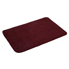 Heart Home Microfiber Anti Slip 6 Pieces Door Mat 22"x14"(Maroon) HEART945