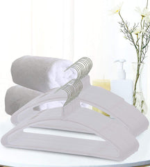 Heart Home 24 Piece Plastic Hanger Set for Wardrobe, (White) HEART7095