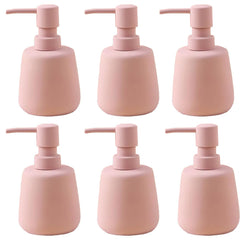 Kuber Industries Liquid Soap Dispenser | Handwash Soap Dispenser | Soap Dispenser for Wash Basin| Bathroom Dispenser Bottle | 6 Piece | Pack of 2 | 260 ml | JY00159PK | Pink