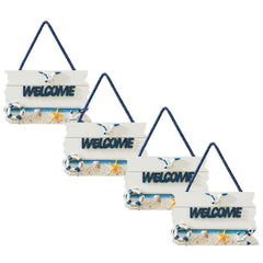 Kuber Industries Door Decor Panel|Wall Hanging Wooden Frame Board-Pack of 4 (White)