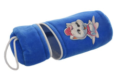 Kuber Industries Cartoon Printed Soft Velvet Stretchable Baby Feeding Bottle Cover With Easy to Hold Strap, Pack of 2 (Blue & Red)