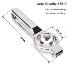 Kuber Industries 2 in 1 Stainless Steel Lemon Citrus Squeezer with Bottle Opener Best for Home Kitchen (Set of 2,Silver)-KUBKMART11438