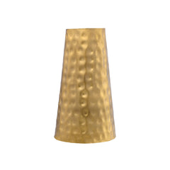 Kuber Industries (Set of 2) Metal Flower Vase Stand for Living Room Corner - Show Pieces for Dining Table - Cone Shaped Vase for Plants Decoration (Gold)