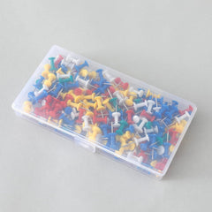 Kuber Industries Solid color Push Pins Tacks|Heavy-Duty Notice Board Pins 200" (Multi) (Pack of 5)