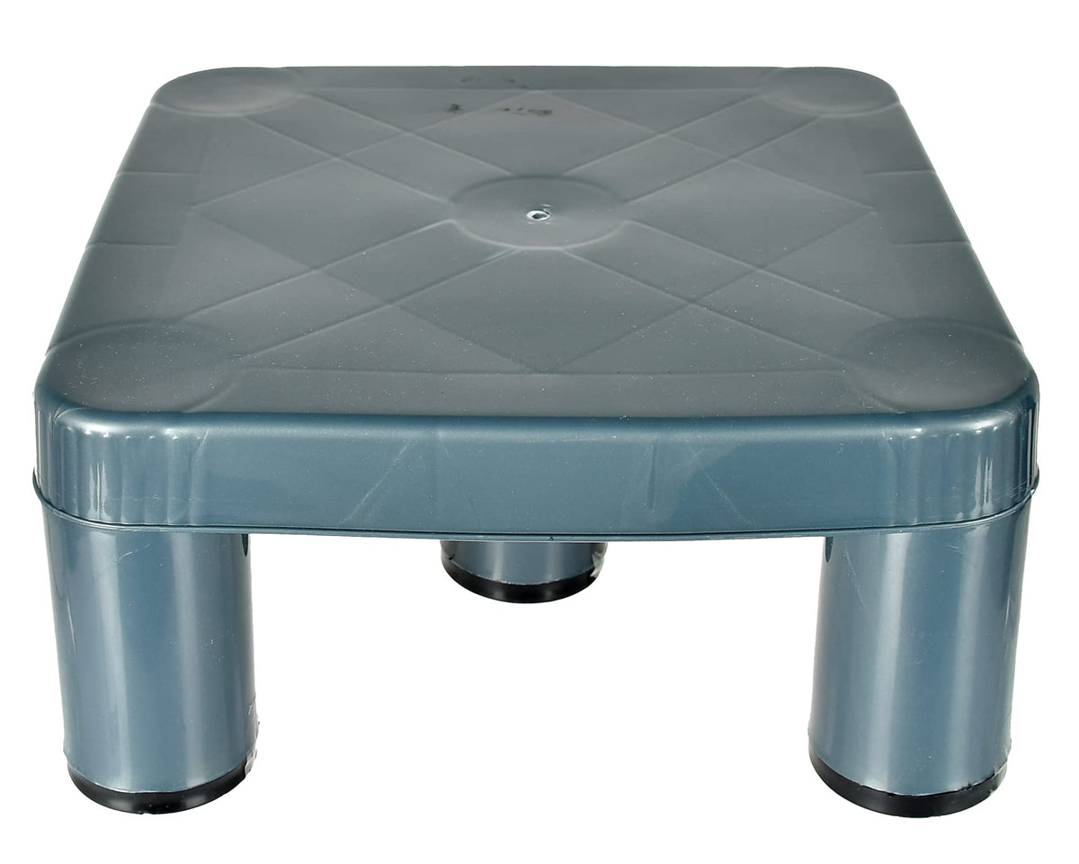 Kuber Industries Large Multipurposes Square Plastic Seating Stool/Patla (Grey)