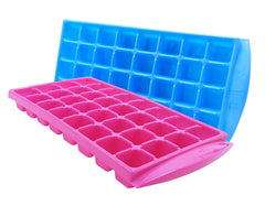Kuber Industries BPA Free Easy Release Ice Cube Tray/Bin/Box Set with 14 Section- Pack of 9 (Cream)-HS43KUBMART25754