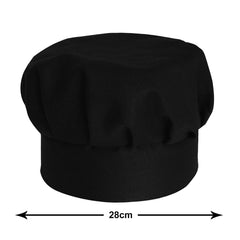 Heart Home Cotton Chef Cap/Hat for Cooking, Baking, Party Favors, Home Kitchen, Restaurant (Black)-50HH01042