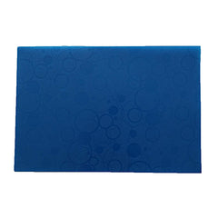 Kuber Industries Circle Design 3 Piece PVC Refrigerator Drawer Mat Set - 19"x13", Blue