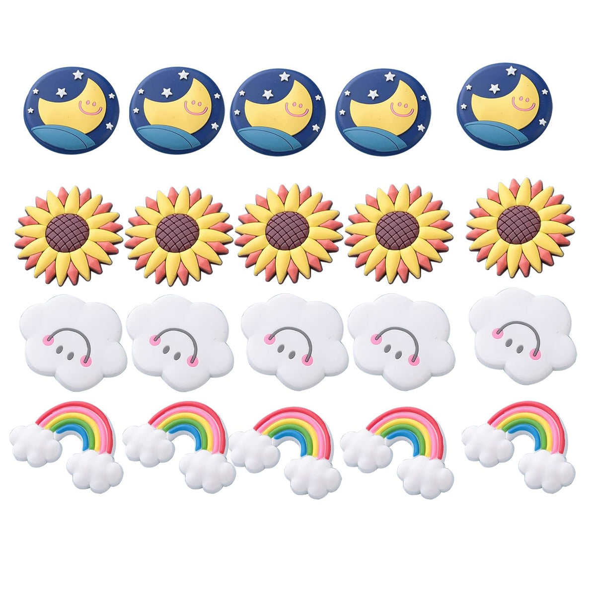 Kuber Industries Cute Sky Shape Fridge Magnets|Home Décor|Best Souvenir Gift|Pack of 20|Multi|
