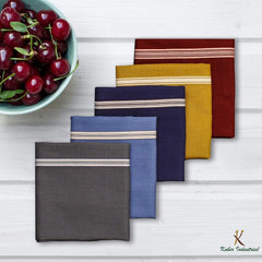 Heart Home 100% Cotton Premium Collection Handkerchiefs Hanky for Men, Set of 3 (Dark Color) (Model: HS_37_HEARTH020412)