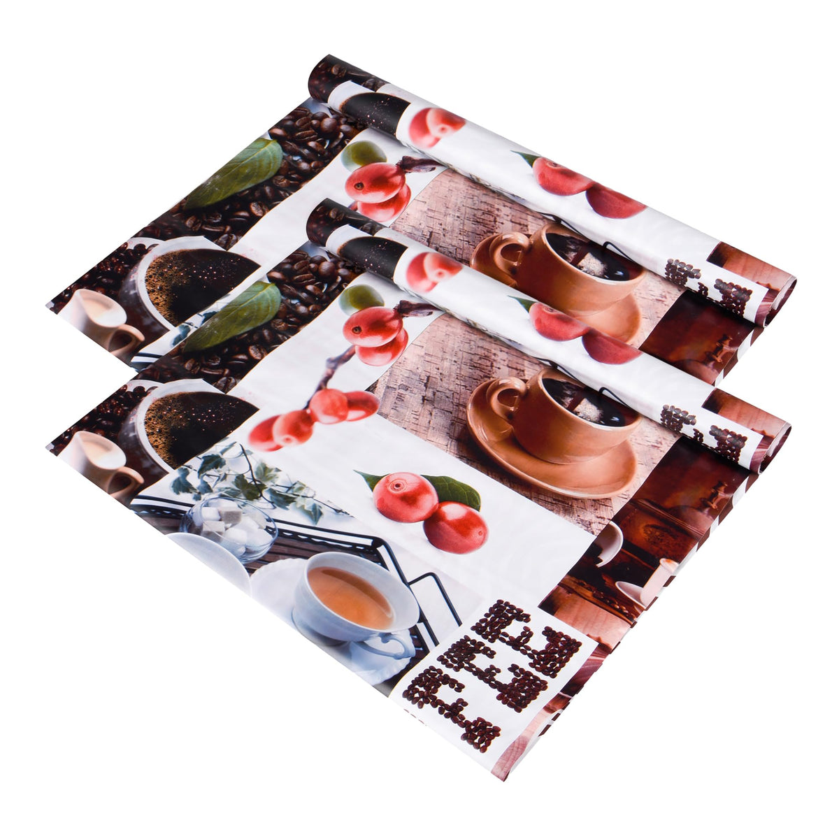 Heart Home Shelf Liner | Kitchen Cabinet Shelf Protector | Kitchen Liners for Cabinets and Drawers | Drawer Liner Mat | Cup-Design Shelf Liner Roll | Cabinet Mat | 3 MTR | Pack of 2 | Coffee