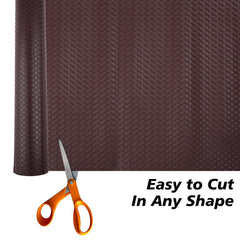 Heart Home Shelf Liner | Kitchen Cabinet Shelf Protector | Kitchen Liners for Cabinets and Drawers | Drawer Liner Mat | Self Check Shelf Liner Cabinet Mat | 1.5 MTR | Brown