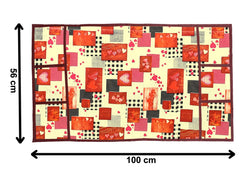 Kuber Industries Heart Design PVC Fridge Top Cover with 6 Utility Side Pockets (Gold)-HS_38_KUBMART21086, Standard