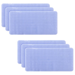 Kuber Industries Bath Mat | PVC Bathroom Mat | Shower Bath Mat | Floor Tub Mat | Bathroom Mud Mat | Anti-Skid Shower Bathroom Mat | L-YSD-C |Pack of 6|Sky Blue