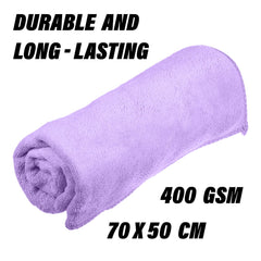 Heart Home Cleaning Towel | Reusable Cleaning Cloths for Kitchen | Duster Towel for Home Cleaning | 400 GSM Cleaning Cloth Towel for Car | Bike | 50x70 | Pack of 3 | Purple