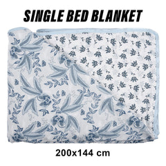 Heart Home Blanket | Cotton Single Bed Dohar | Blanket For Home | Reversible AC Blanket For Travelling | Blanket For Summer | Blanket For Winters | Flower Print | Green